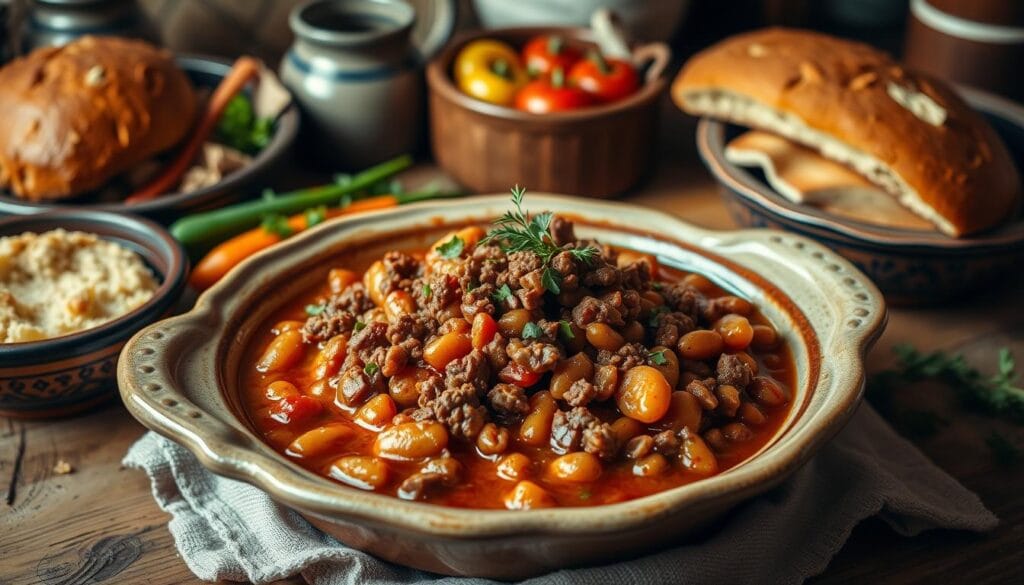 baked beans with ground beef recipe